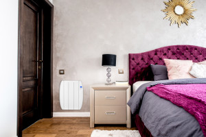 electric panel heater in the bedroom
