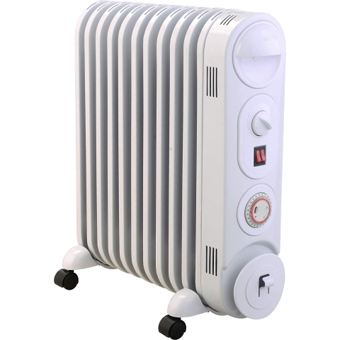 MYLEK Electric Oil Filled Radiator with 24 Hour Timer and Thermostat 2/ ...